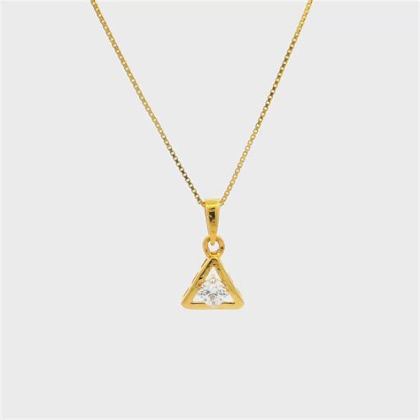 Trigonal Shimmer Gold Pendant – WHP Jewellers