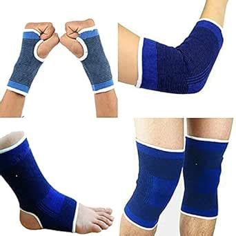 Buy BANQLYN Combo of Palm Gloves + Knee Support + Elbow Support + Ankle ...