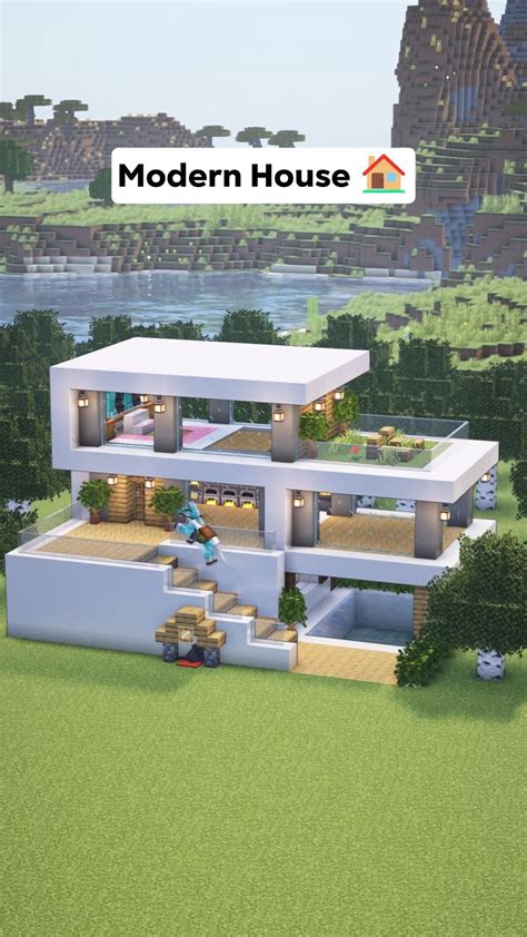 Minecraft building idea modern house tutorial – Artofit