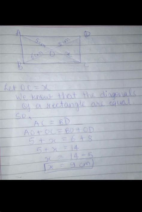 O is any point inside a rectangle ABCD as shown in the figure. Prove ...