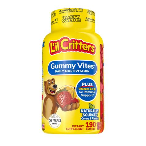 L'il Critters Gummy Vites Kids Gummy Multivitamins, Fruit Flavored ...