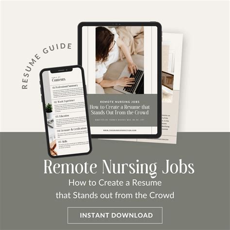 Remote Nursing Jobs Resume Guide ATS Remote Nurse Resume Template Digital Download Ebook/guide ...