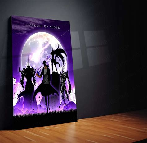 Solo Leveling Metal Poster | Sung Jin-Woo Shadow Monarch Wall Art | An ...