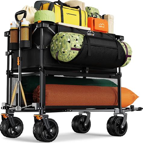 Amazon.com: Uyittour Foldable 50''L Extra Long Double Decker Wagon for ...