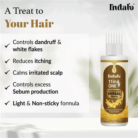 11 in 1 Herbal Hair Oil for Controlling Dandruff | Shop from Indalo