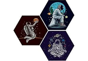 SAF motivational UV Textured self adeshive 3 piece hexagon Home ...