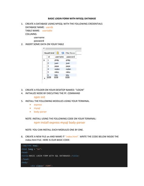 How to Use a Form with MySQL JS 的图像结果