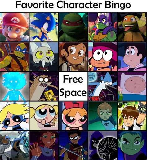 Favorite Character Bingo by SuperElol on DeviantArt