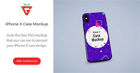 iPhone X Case PSD Mockup - graphberry.com