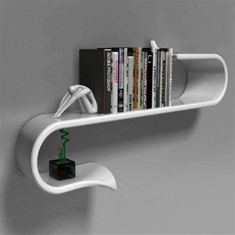 Modern designer wall shelf Waveshelf made in Italy