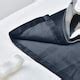 SANELA curtains, 1 pair, dark blue/with heading tape, 140x250 cm (55x98 ...
