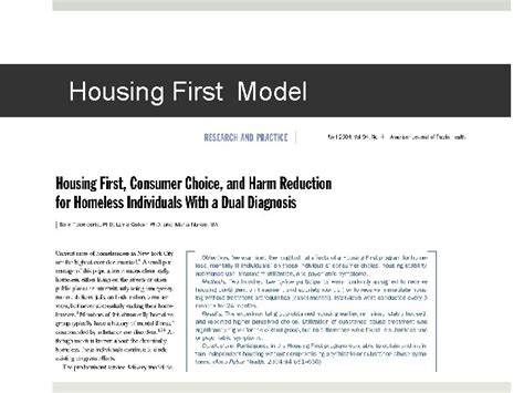 Housing First Model 的图像结果