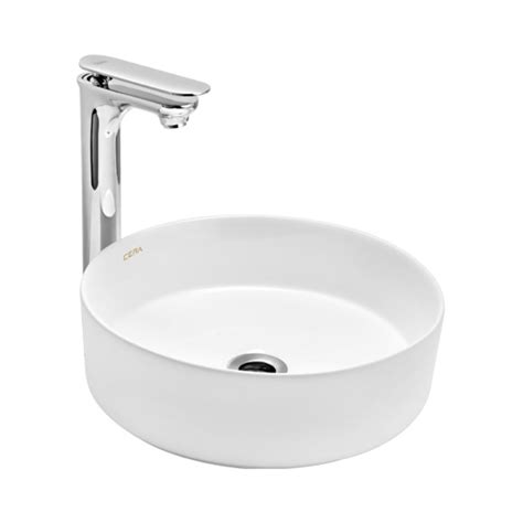Cera White Circle Table Top Compact Basin – Decure.in