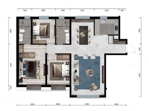 信阳某小区住宅每户144平米标准层对称户型设计CAD图纸（1梯2户）_住宅小区_土木在线