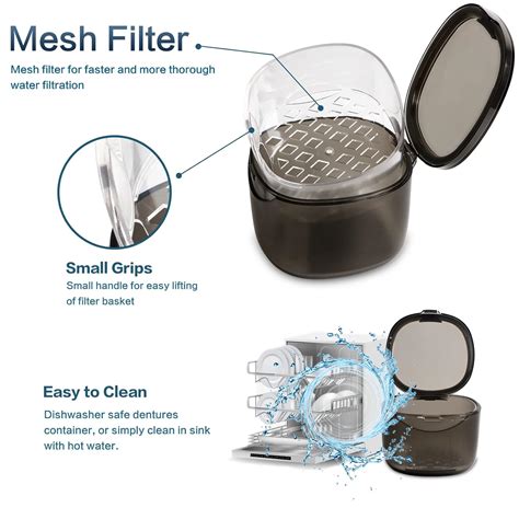 Buy Denture Bath Case, Retainer Cleaning Box,No-Leak Denture Case ...