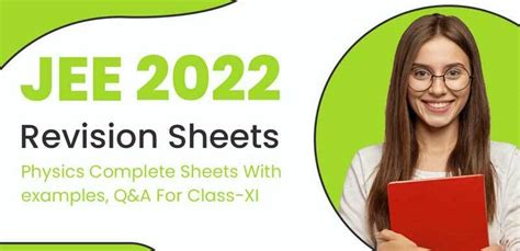 JEE 2022 Revision Sheets : Physics Complete Sheets With Notes, Examples ...