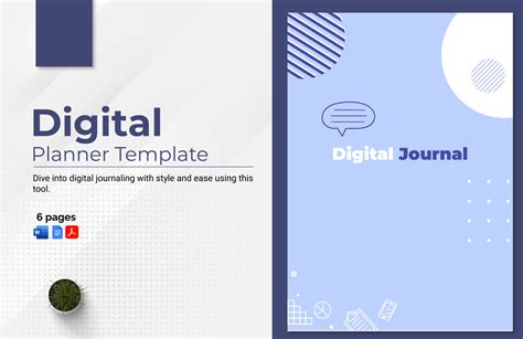 Digital Journal Template - Printable Calendar Template
