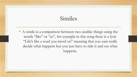 Songs That Has Similes