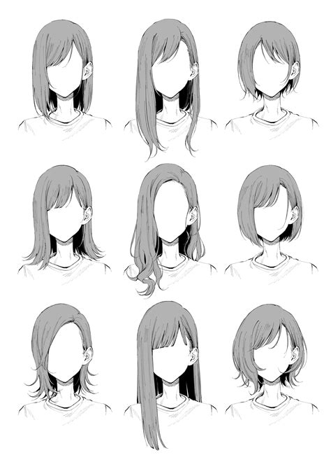 manga drawing hair
