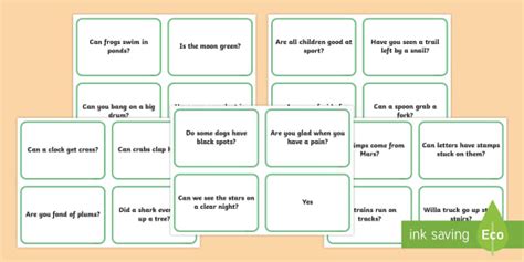 Phase 4 Yes/No Question Cards - Question Cards