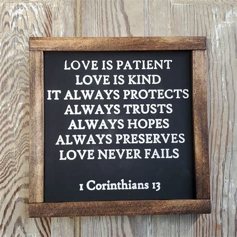 Love is Patient, Love is Kind, It always protects, Always Trusts ...