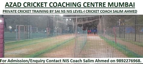 ACCC MUMBAI PRIVATE CRICKET TRAINING BY SAI NS NIS LEVEL-I CRICKET ...