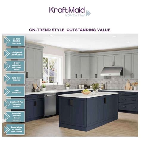 KraftMaid Momentum Deveron 24-in W x 36-in H x 12-in D Pebble Grey L ...