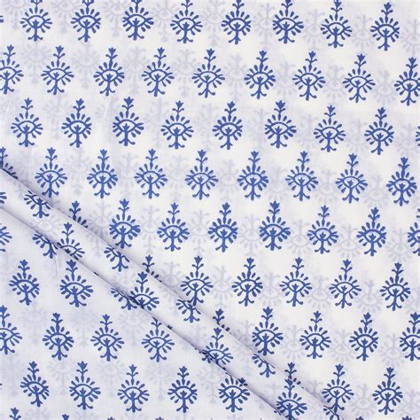 Modern Blue Booti Indian Fabric Cloth Material Online – DMAASA