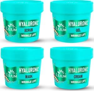 LILIUM Hyaluronic Facial Kit 4 Step Deep Cleansing, Wrinkle Lift ...