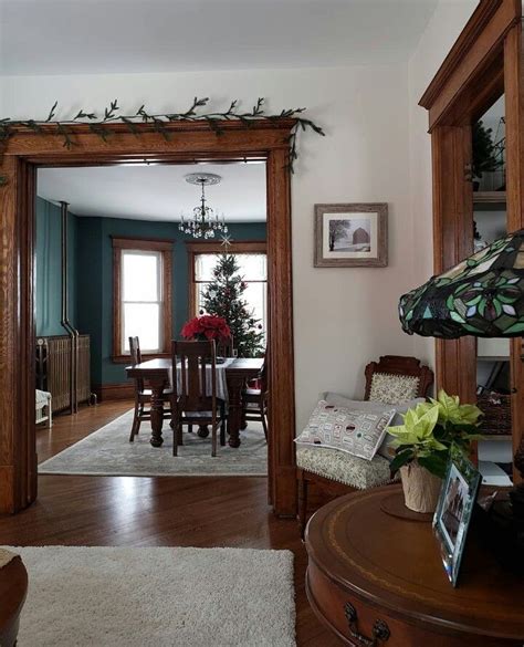 wood trim living room