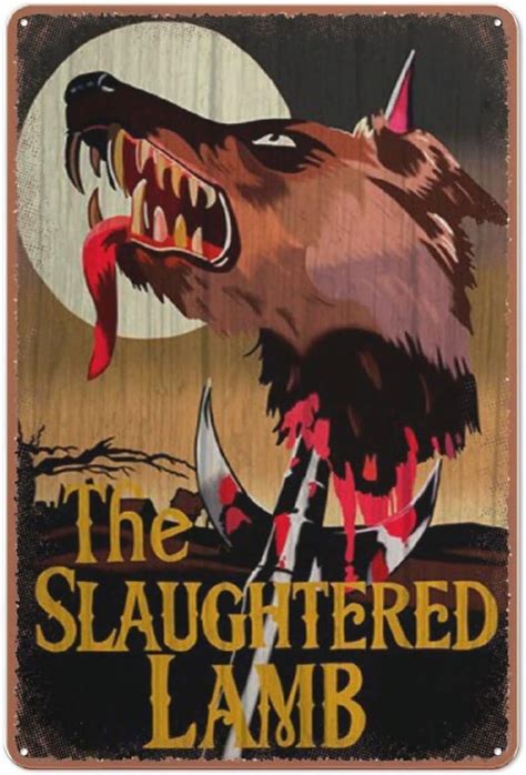 Vintage Style John Landis Inspired - Slaughtered Lamb Pub Sign ...