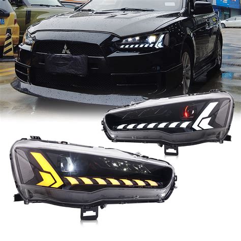 Buy inginuity time LED HeadLights For Mitsubishi Lancer & Lancer EVO ...