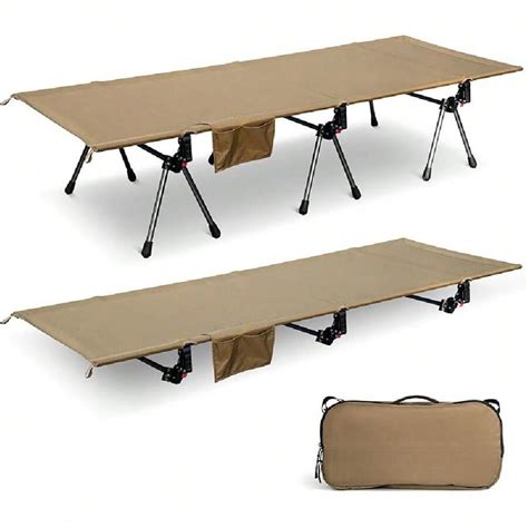 Camping Cot, Height Adjustable With Cot Leg Extenders, Strong Support ...