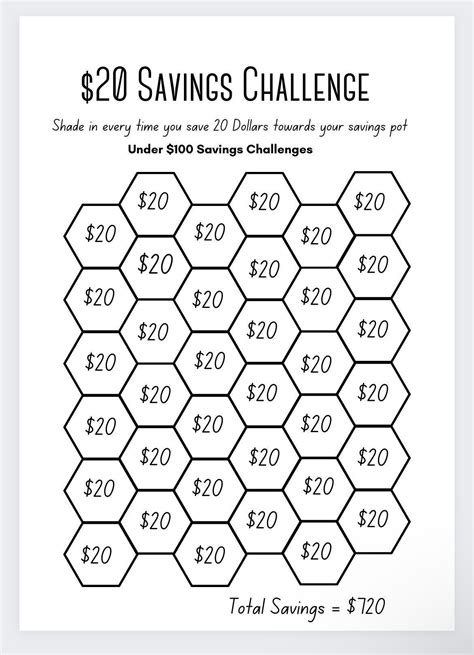Free Money Saving Challenge Printables - Printable Calendars AT A GLANCE
