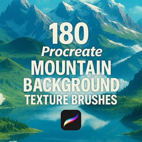 180 Procreate Mountain Texture Brushes, Mountain Landscape, Procreate ...
