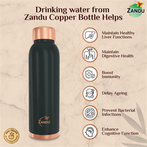 Buy Zandu Pure Copper Water Bottle (950ml) at Best Price
