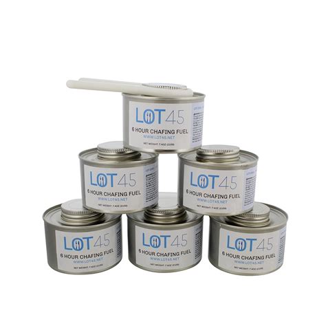 Lot45 6 Hour Cooking Fuel Wick Chafing Dish Fuel Cans Chafing Burners 6 ...