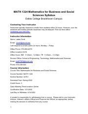 2022SP-MATH-1324-22701 2 .pdf - MATH 1324 Mathematics for Business and ...