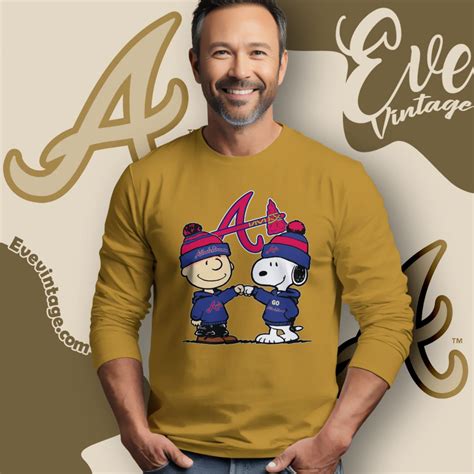 Charlie Brown And Snoopy Atlanta Braves Shirt - EVE Vintage
