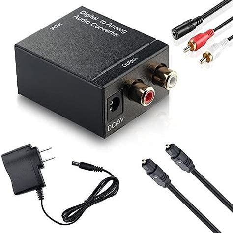 V-CONY Digital to Analog Audio Converter SPDIF with Optical, Fiber to ...