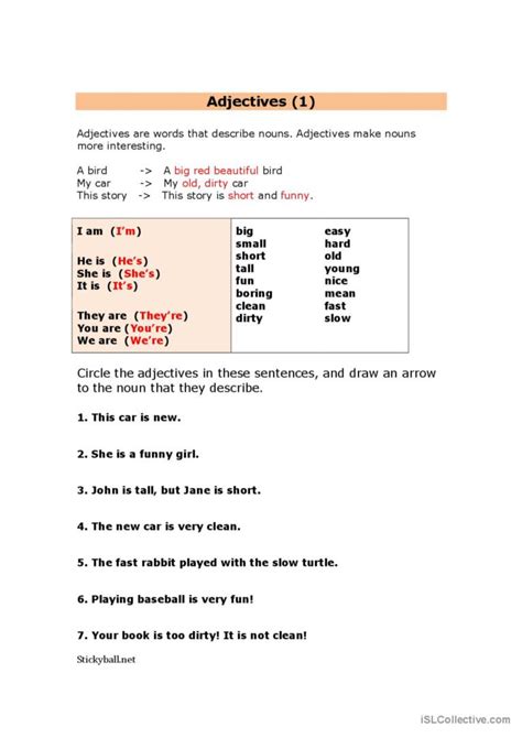 Image result for Basic Adjectives