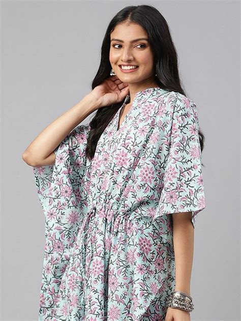 Kaftans Online- Buy Designer Kaftans Dress & Block Print Kaftans | The Loom