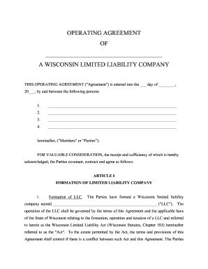 WI-00LLC-1 - Blank Fillable Template | Fill Out, Print & Download PDF ...