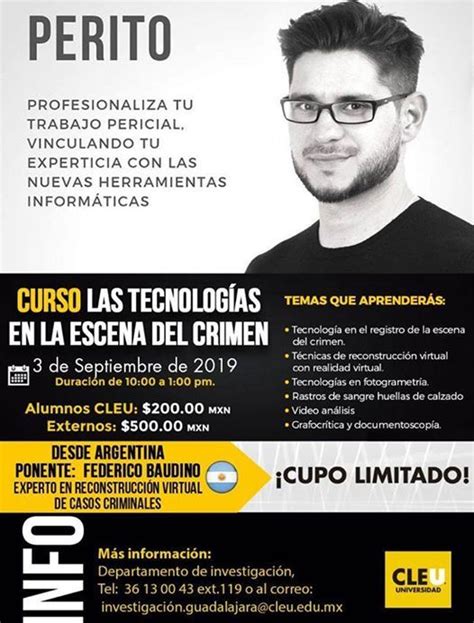 Curso Tecnologías en la escena del crimen. campus Guadalajara, CLEU ...