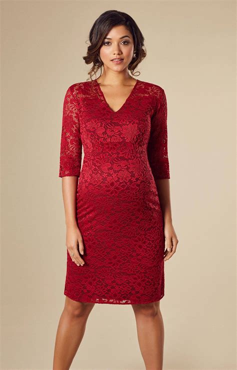 Dark Red Lace Dresses