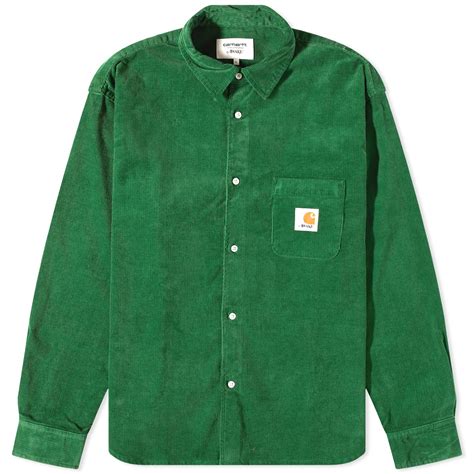 Awake NY x Carhartt WIP Collared Shirt Dark Green | END. (US)