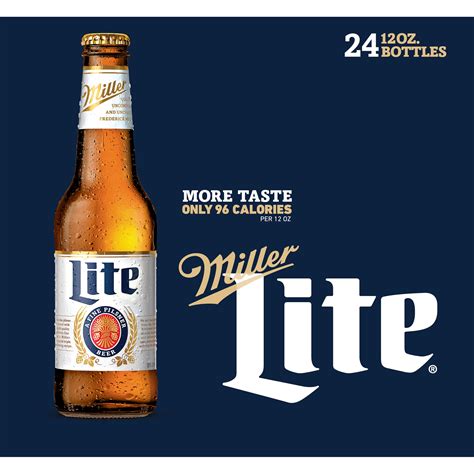 Miller Lite American Light Lager Beer, 4.2% ABV, 24-pack, 12-oz beer ...