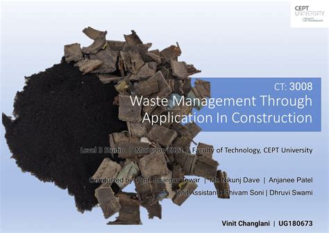 WASTE MANAGEMENT THROUGH APPLICATION IN CONSTRUCTION | CEPT - Portfolio
