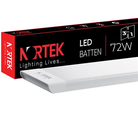 Nortek Essenza 72 Watt 4 Feet 3 in 1 Colour Led Tube Light Batten for ...