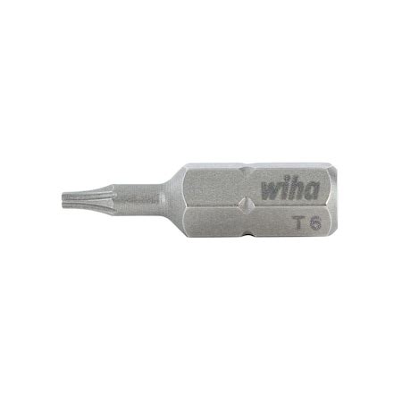 Wiha Torx Insert Bits, 1/4-Inch Hex Drive T6 by 25 mm, 10PK 71506 | Zoro